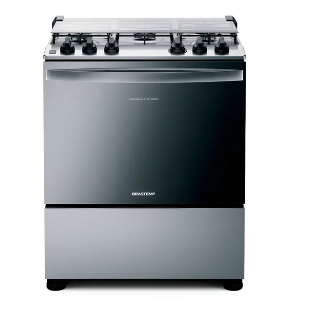 Fogão Brastemp Bfs5ncr 5 Bocas Cor Inox Tipo De Conexão Gás Engarrafado...