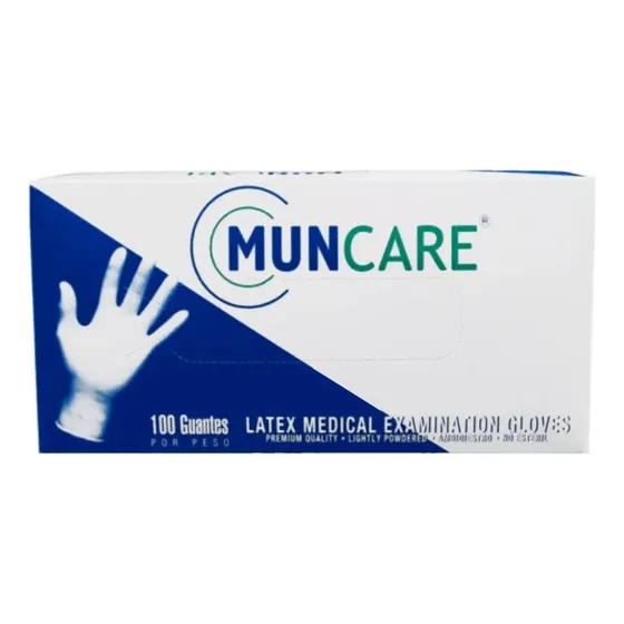 Guante Latex Muncare Talla L Caja X 100 Unidades.