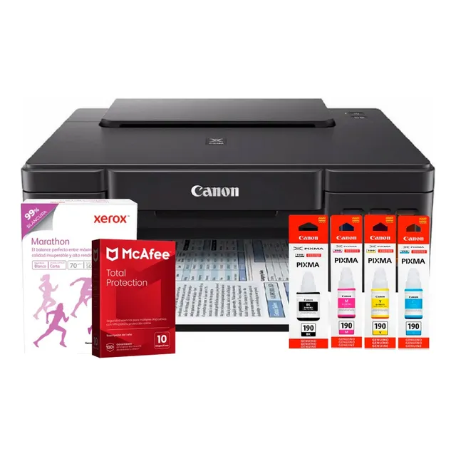 Impresora Canon G3110 + Antivirus + Papel + Kit De Tintas Negro