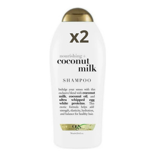 Shampoo Ogx Fortificante, Leche De Coco 2 Pack, 750 Ml C/u Shampoo Ogx Fortificante, Leche De Coco 2 Pack, 750 Ml C/u