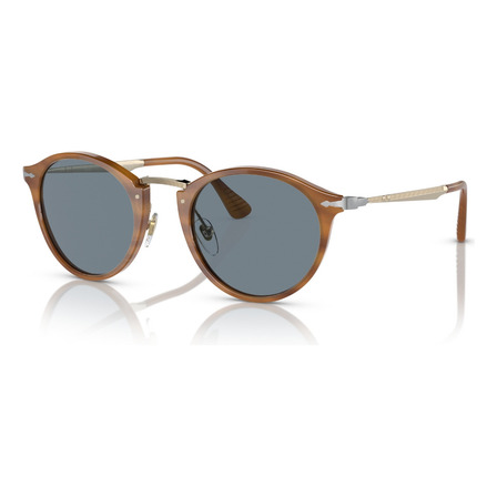 Óculos De Sol Persol Po3166s Tamanho Standard Armação Marrom Y Lente Azul-claro Óculos De Sol Persol Po3166s Tamanho Standard Armação Marrom Y Lente Azul-claro