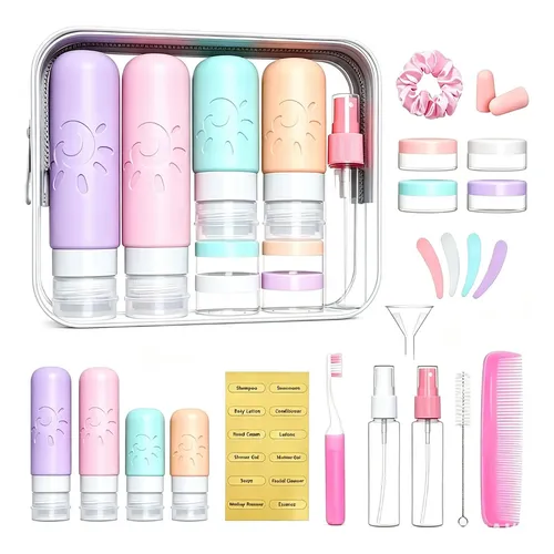 Zx Set De Botellas De Viaje | Bolsa Transparente Y Cv | MercadoLivre