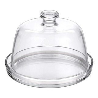Palladio Base Para Pastel O Queso De Vidrio Con Domo 19.5 Cm Palladio Base Para Pastel O Queso De Vidrio Con Domo 19.5 Cm