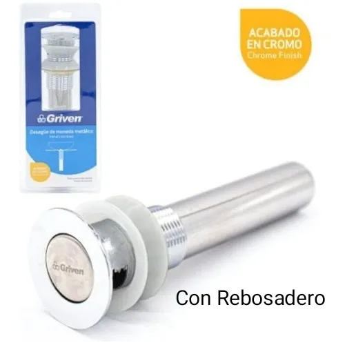 Desague Bajante Para Lavamanos Tipo Moneda 1 ¼ Griven
