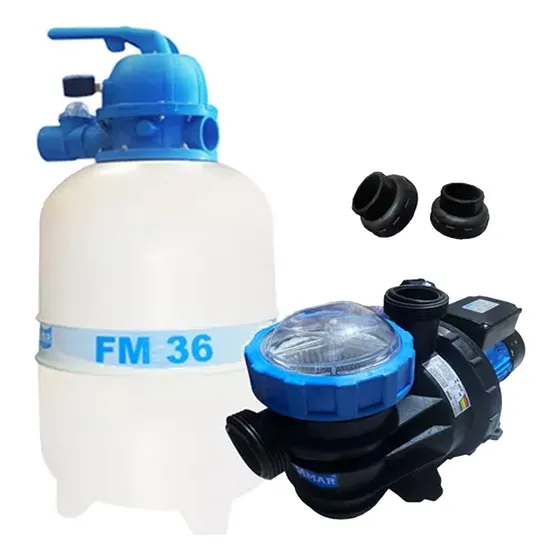 Conjunto Motor Bomba Bmc 33 E Filtro Fm 36 Para Piscinas Até 40 Mil L