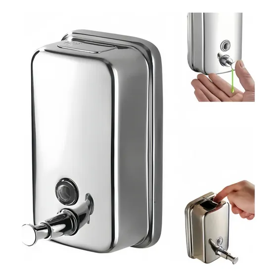 Dispensador Jabón Liquido Acero Inoxidable 500ml /plateado