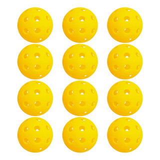 Paquete De 12 Pelotas De Pickleball, 40 Hoyos Para Canchas Paquete De 12 Pelotas De Pickleball, 40 Hoyos Para Canchas