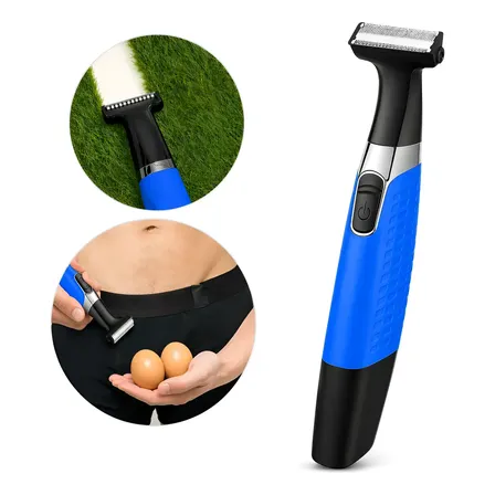 Barbeador Eletrico Aparador Depilador Removedor Pelos Corpo Azul Usb Bivolt