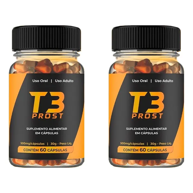 Kit 2un T3 Prost Original 60 Cápsulas Fórmula Premium