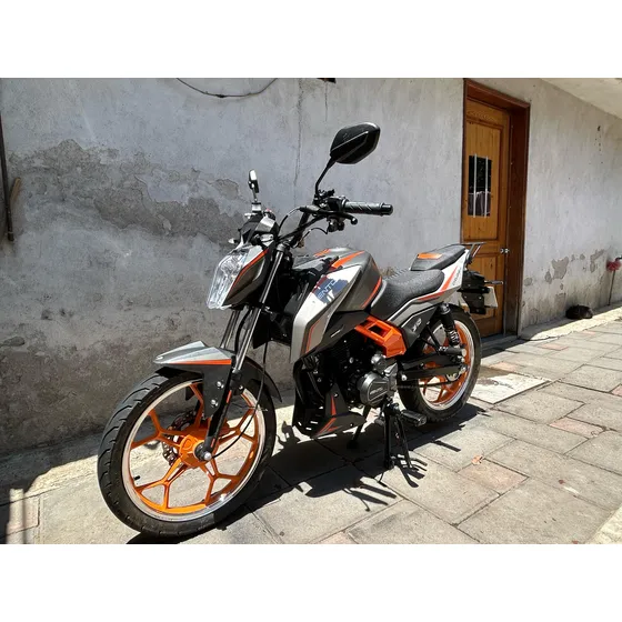 210 Cc, Color Gris Con Naranja