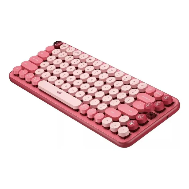 Teclado Inalambrico Logitech Pop Key Coral Rose Bt Diginet