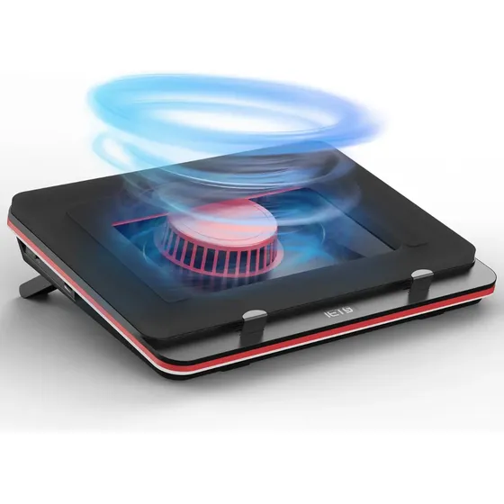 Base Refrigeradora Turbo Potente Para Laptop Gamer Cor Preto LED Coolers e ventiladores externos par