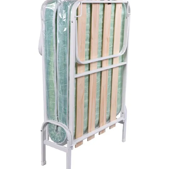 Descansar 1110001 cama plegable catre con colchon 185x65 cm
