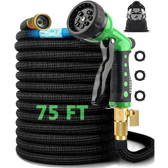 Manguera Jardin Extensible 75 Pie Flexible 50 Agua Tubo