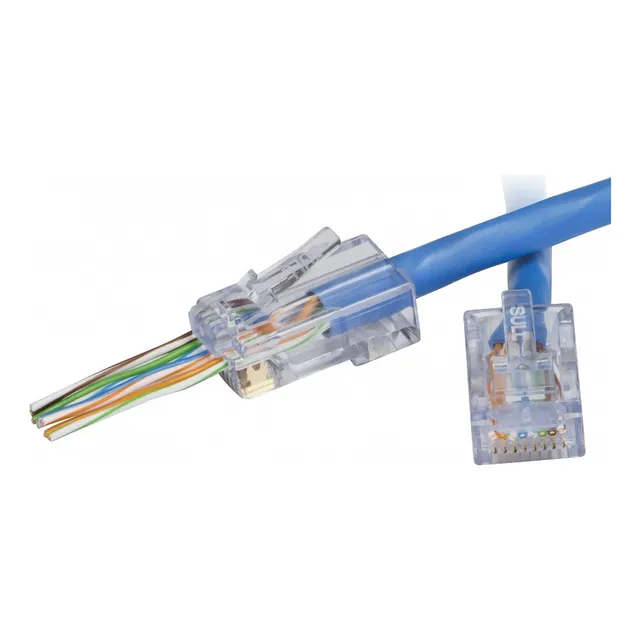 100 Fichas Rj45 Ez Pass Cat6  Ficha Pasante - Electrocom -