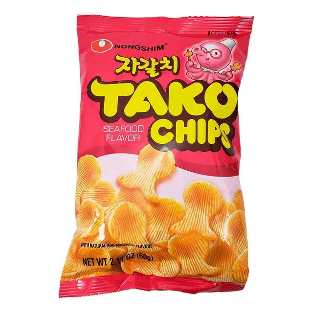 Salgadinho Coreano Sabor Polvo Taco Chips 60g