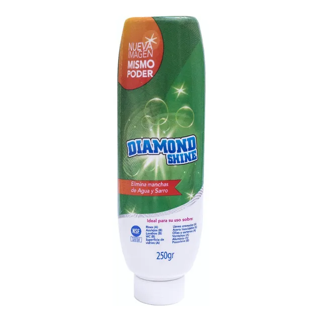 Quita Sarro,manchas De Agua,vidrios, Diamond Shine 250gr