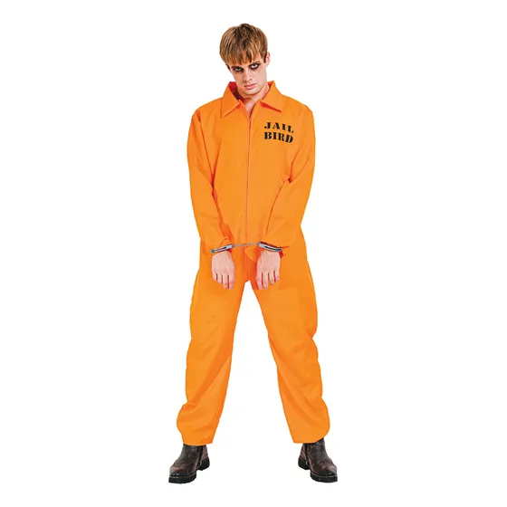 Disfraz Rol De Preso Monito Naranja Con Esposas Halloween