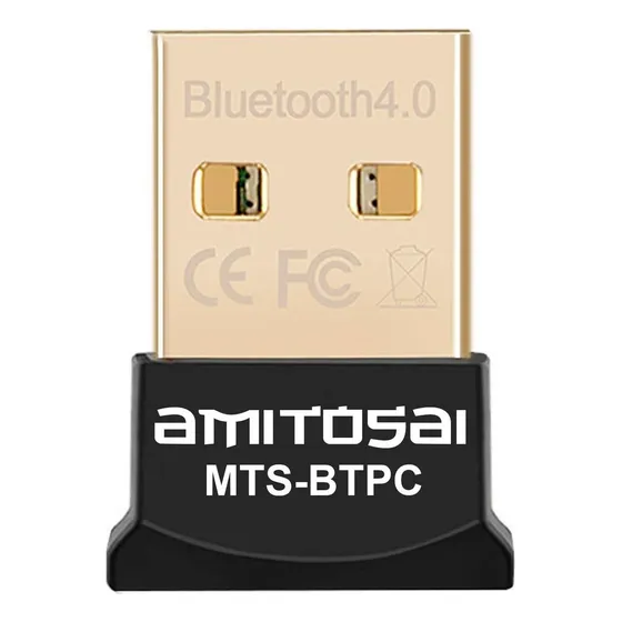 Adaptador Bluetooth V4.0 Usb Dongle para Pc permite conectar auriculares, celular, tablet, Joystick MTS-BTPC AMITOSAI