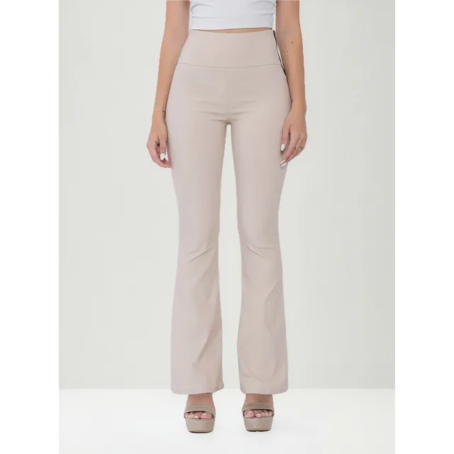 Pantalon Mujer Oxford Bengalina Tiro Alto Elastizado Vestir