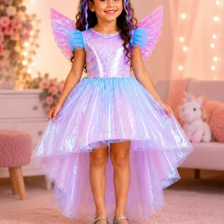 Fantasia Feminina Infantil Luxo Unicornio Completa Promo