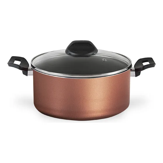 Cacerola Con Tapa 20cm 2,65l Brinox Linea Clove Cobre