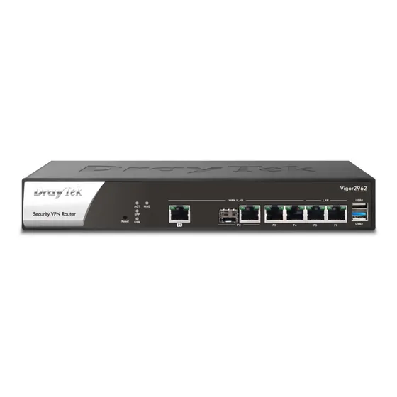 Router Dual Wan Draytek Vigor 2962 Puerta De Enlace Vpn