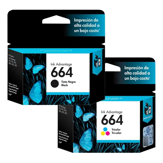 Cartucho Hp 664 Kit X2 Negro Y Color
