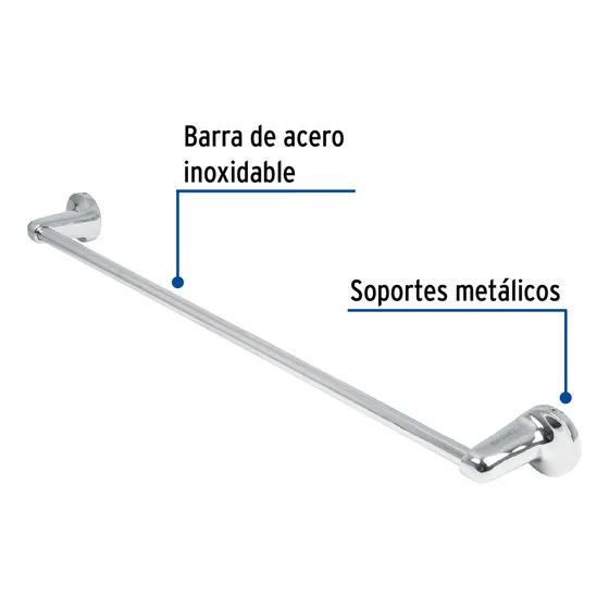 Toallero De Barra, Línea Aqua Foset 49405 Color Cromo