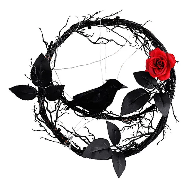 Coroa Negra Coroa Negra Halloween Coroa Assustadora D