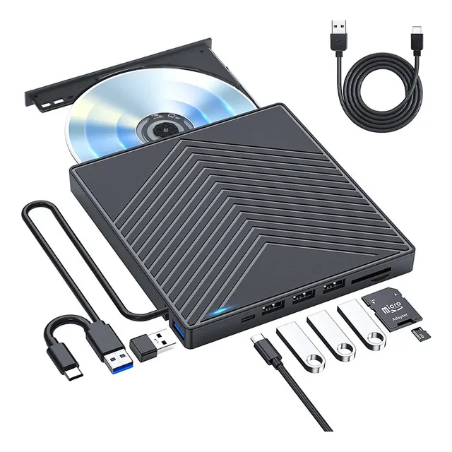Unidad Óptica Externa Usb Con 2 Bordes Suministro