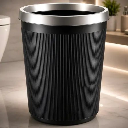 Lixeira 18l Premium Escritório Cozinha Banheiro Quarto Preta Preto Premium