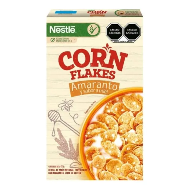 2 Pzas Cereal De Maíz Corn Flakes Amaranto Y Sabor A Miel 42