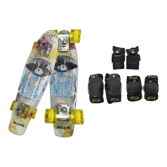 Patineta Cruiser Diseño E Penny Llantas Led + Protecciones