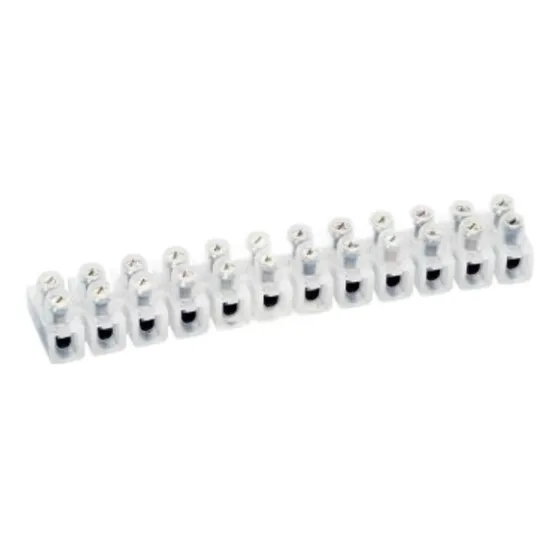 Regleta De Conexión Nylbloc 12p 6mm² 24a  Blanco (10pza)
