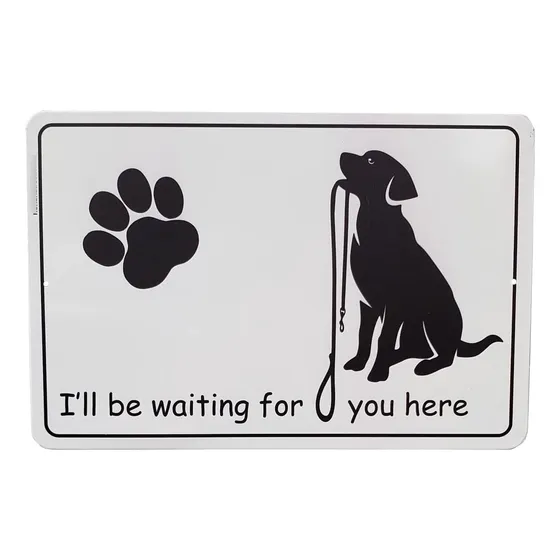 Letrero Estacionamiento Para Perro Texto Ingl  I Will Be For