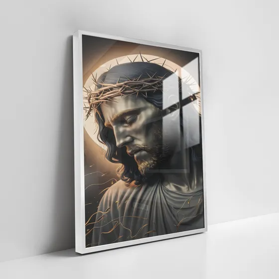 Quadro Jesus Cristo O Iluminado Com Vidro