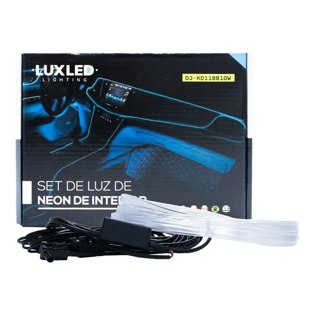 Tira Led Interior Auto Hilo Rgb App Bluetooth 5mts 12v