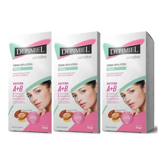 Crema Depilatoria Rostro Facial Depimiel A+b Sensitive X3 