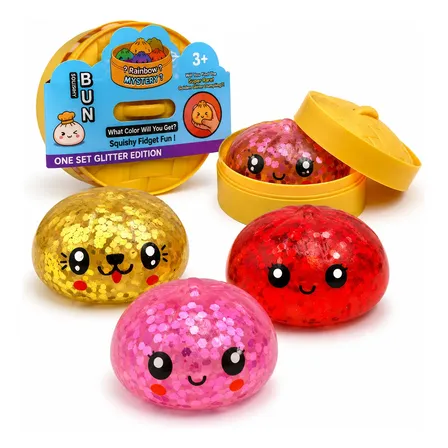 Squish Dumplings Bolinho Glitter Brilhante Caixinha Surpresa Brilhante Surpresa