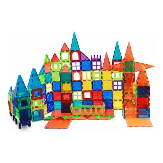 Bloques De Construcción Magnéticos Magnetic Tiles 148 Piezas