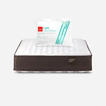 Colchón Ergo-t New 1,5 Plazas 105x190 Cm+almohada Fibralight Café