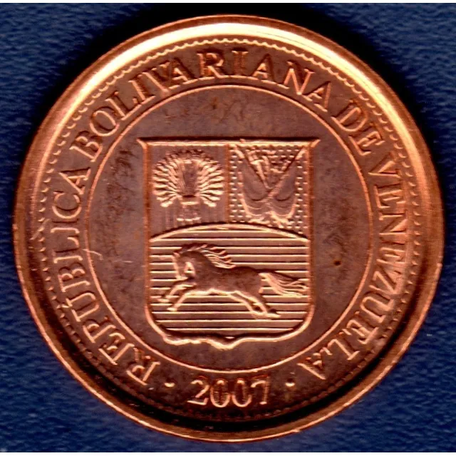 1 Céntimo 2007 Moneda De Venezuela