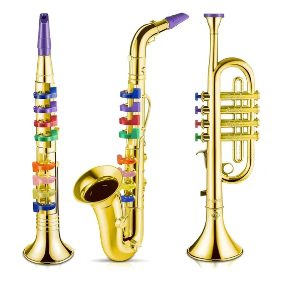 Juego De 3 Instrumentos Musicales Para Niños, 20 Cm De Largo
