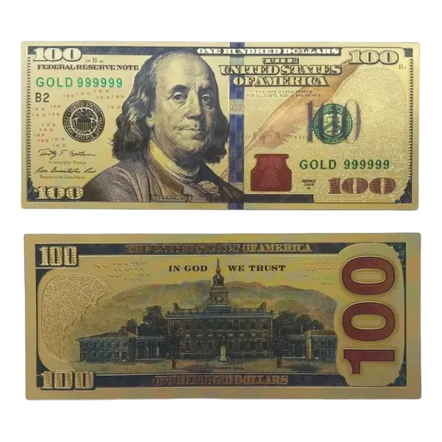 Billete 100 Dólares Coleccionable Oro Abundancia Feng Shui