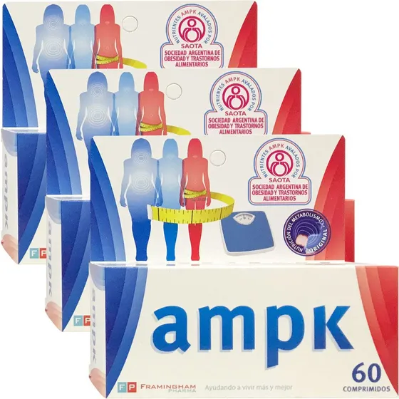 Combo Ampk 180 Comp Adelgazante Quemador De Grasa Original