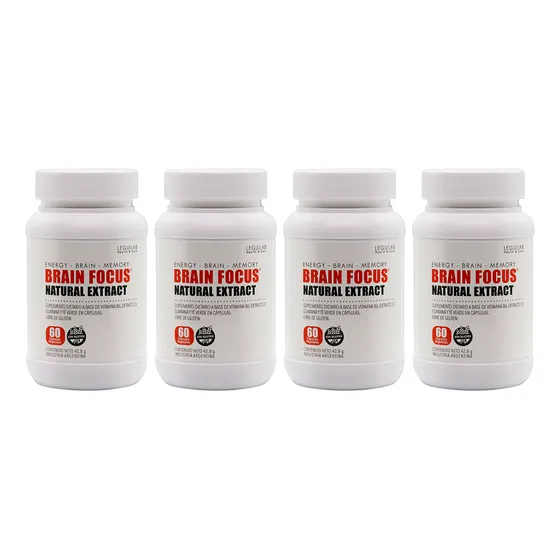 Leguilab X4 Brain Focus Suplemento Dietario Cafeína 60c 3c