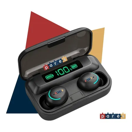 Fone De Ouvido Sem Fio Bluetooth F9-5 Pares Som Imersivo Powerbank Moderno Bateria Longa Duração Academia Compativel Com Todos Celulares