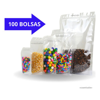 100 Bolsas Stand Up Pouch Con Cierre Transparente De 50 Grs 100 Bolsas Stand Up Pouch Con Cierre Transparente De 50 Grs