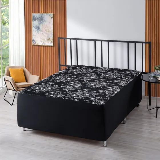 Capa Protetora Impermeável Matelada Para Cama Box Queen